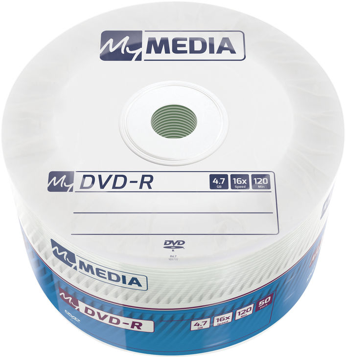 Диски DVD-R MyMedia (69200) 4.7GB, 16x, Matt Silver Wrap, 50шт